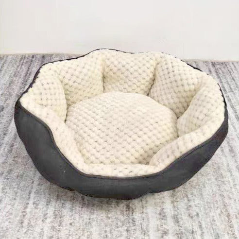 Cama Térmica Acogedora para Gatos - Nido Cálido con Respaldo Gris para Mascotas Pequeñas y Medianas - Image 4