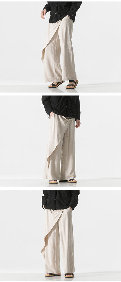 Pantalones Holgados de Algodón y Lino - Estilo Retro Tallas Grandes para Hombre - Image 11