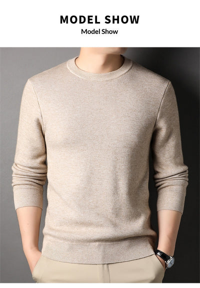 Suéter Tejido Slim Fit para Hombre - Diseño Ejecutivo Cuello Redondo Otoño - Image 25