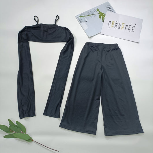 Conjunto de Dos Piezas para Niña Primavera Verano con Escote Halter - Image 4