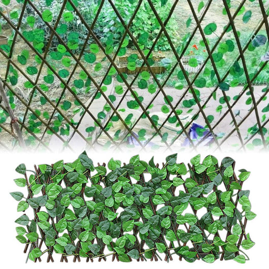 Valla de Privacidad con Hojas Artificiales Extensible para Jardín y Patio - Image 5