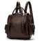 Mochila Retro de Cuero Multifuncional para Mujer