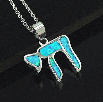 Collar colgante tortuga marina con ópalo azul y plata laminada para mujer - Image 19