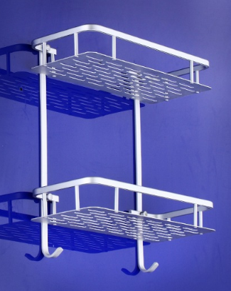 Estante Esquinero de Aluminio para Baño - 3 Niveles sin Perforación - Image 17