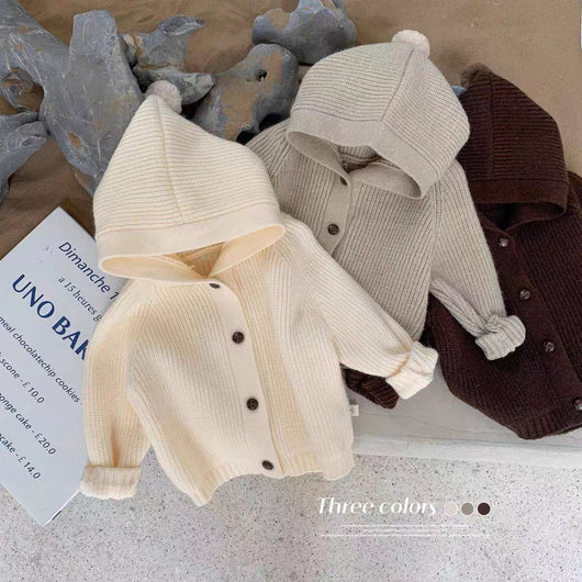 Cardigan Hoodie Infantil Otoño Invierno - Suéter Abrigado para Niños y Niñas - Image 16