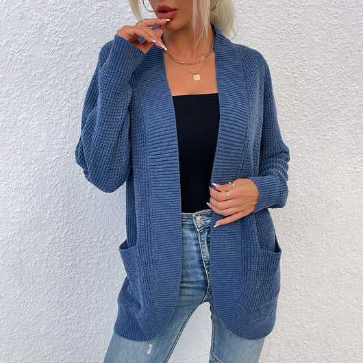 Suéter Tejido para Mujer con Bolsillos Curvos y Dobladillo Elegante - Image 31
