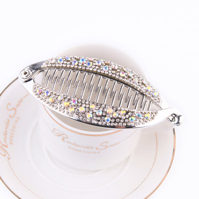 Clip para Cabello Pez Plátano con Diamantes y Baño de Oro - Image 11