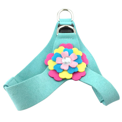 Arnés Pectoral para Mascotas con Patrón de Flores de Terciopelo y Cuerda de Tracción - Image 17