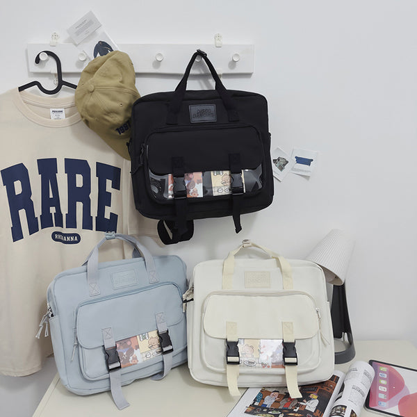 Mochila Tote Ligera Estilo Cute para Adolescentes y Estudiantes Universitarios