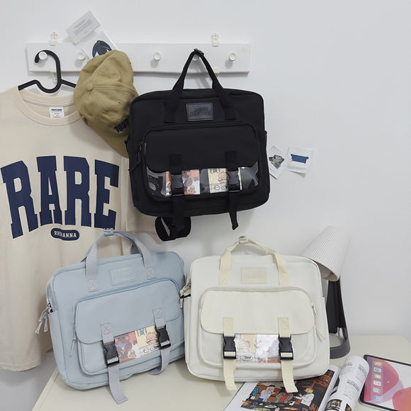 Mochila Tote Ligera Estilo Cute para Adolescentes y Estudiantes Universitarios