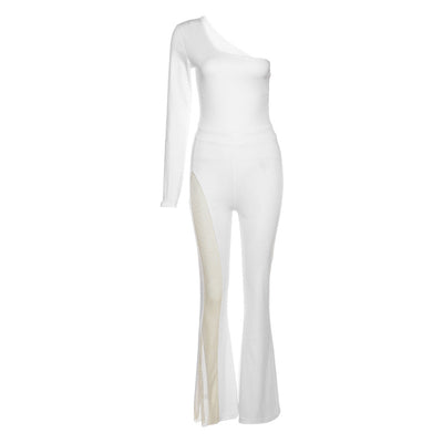 Jumpsuit Elegante de Manga Larga con Hombro Descubierto para Mujer - Image 3
