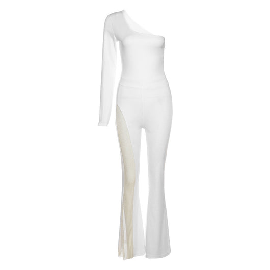Jumpsuit Elegante de Manga Larga con Hombro Descubierto para Mujer - Image 3