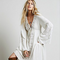 V-Neck Long Dress with Artisanal Embroidery