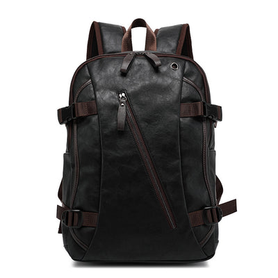 Mochila Escolar Hombre Estilo Coreano Cuero Premium - Bolsa Casual Moderna - Image 2