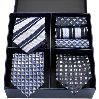 Conjunto Ejecutivo: Corbata a Rayas y Pañuelo de Bolsillo - Image 9