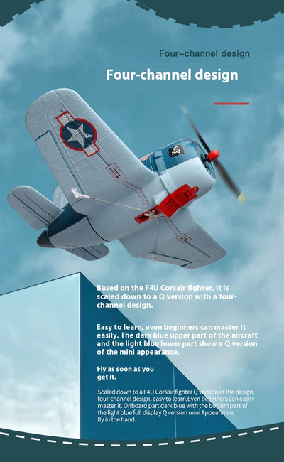 Avión Eléctrico de Ala Fija A500 con Control Remoto de 4 Canales - Image 10