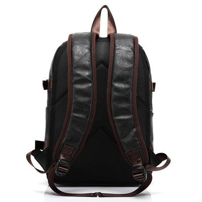 Mochila Escolar Hombre Estilo Coreano Cuero Premium - Bolsa Casual Moderna - Image 3