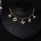 Customized English alphabet necklace Dorado 5 letters