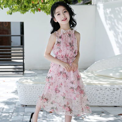 Vestido Infantil Floral con Tirantes Ajustables - Image 4