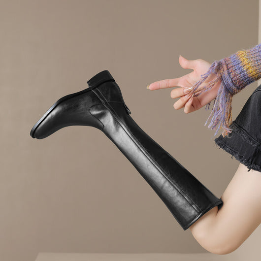 Botas Altas para Mujer con Tacón Medio y Punta Redonda - Image 25