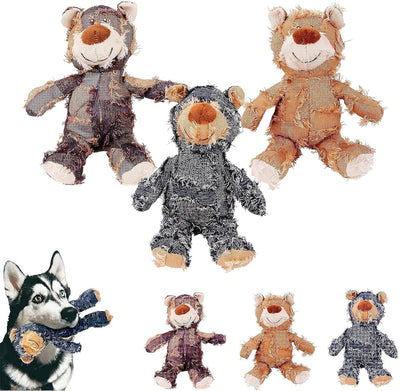 Osito Indestructible con Sonajero - Juguete Resistente para Perros Masticadores