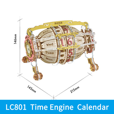 Calendario Motor 3D Robotime ROKR - Puzzle de Madera Interactivo para Niños - Image 4