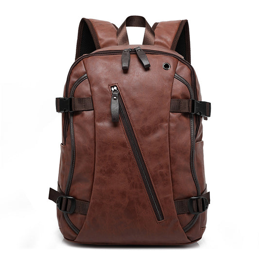 Mochila Escolar Hombre Estilo Coreano Cuero Premium - Bolsa Casual Moderna