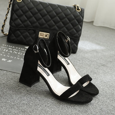 Sandalias de Tacón Alto Estilo Coreano con Detalles Calados - Diseño Moderno y Elegante - Image 5