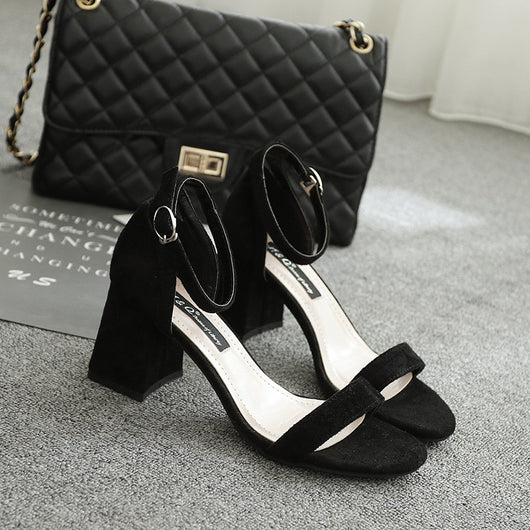 Sandalias de Tacón Alto Estilo Coreano con Detalles Calados - Diseño Moderno y Elegante - Image 5