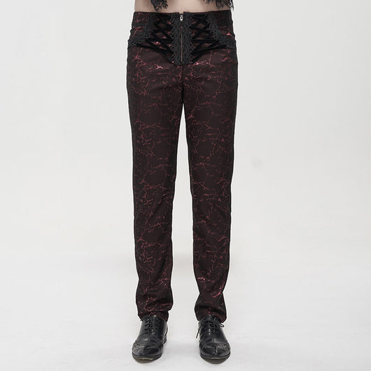 Pantalones de Vestir Rectos para Hombre con Cintura Simulada