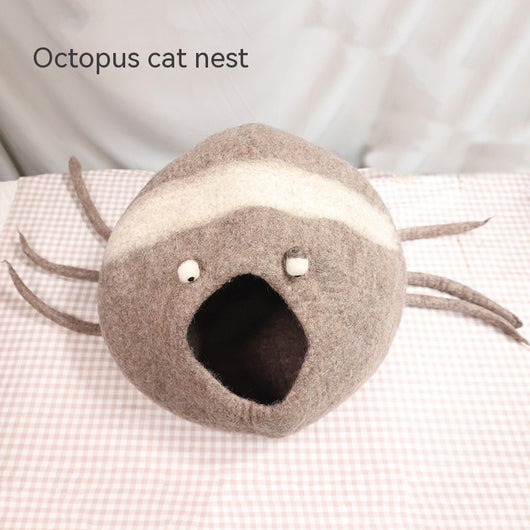 Casa Gato Fieltro Lana - Juguete Acogedor para Mascotas - Image 21