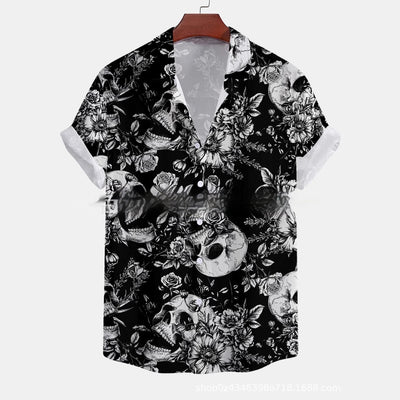Camisa Casual de Manga Corta Estampada para Hombre - Image 8