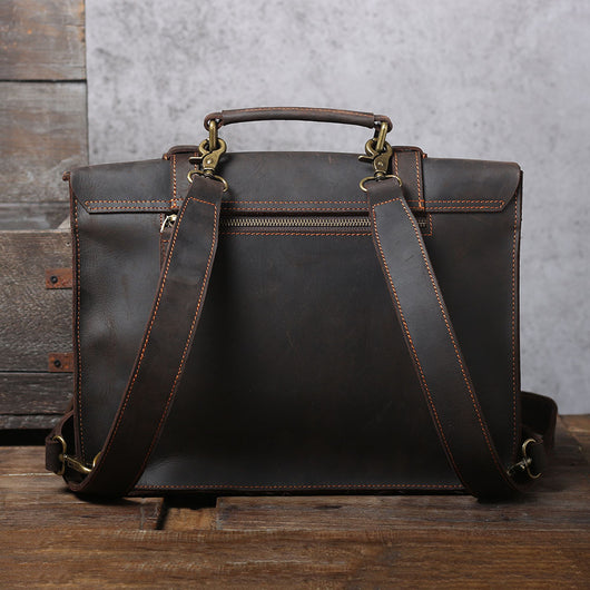 Mochila Maletín de Cuero Genuino - Bolso Mensajero Profesional Unisex - Image 11