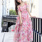 Vestido Largo de Playa con Tirantes para Mujer - Diseño Costero
