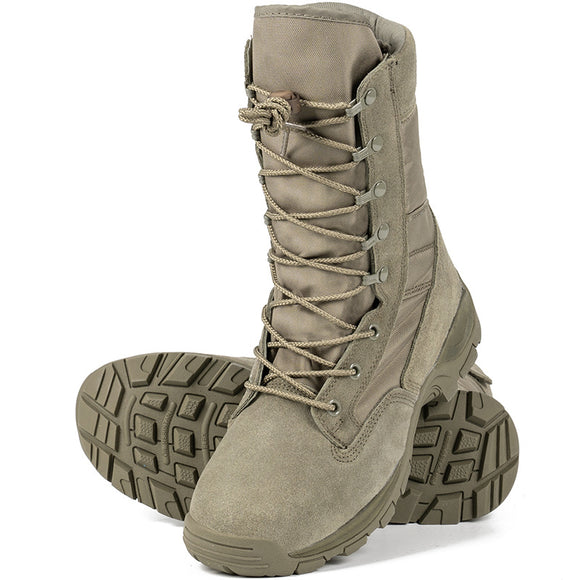 Botas de Combate Altas Verde Desierto - Calzado Táctico Ligero