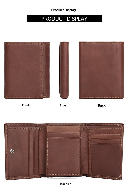 Billetera Vintage de Cuero con Protección RFID y Múltiples Compartimentos - Image 16