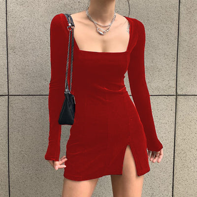 Falda Vestido Terciopelo Retro Estilo Palacio Color Sólido - Image 12