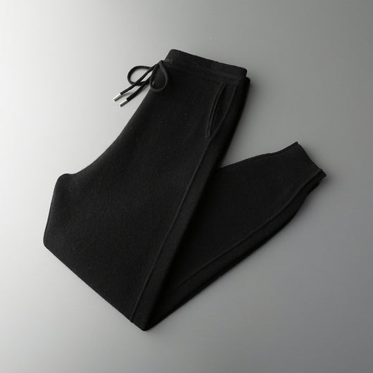 Pantalones Harem Casual de Lana Gruesa con Cintura Alta para Hombre - Image 5