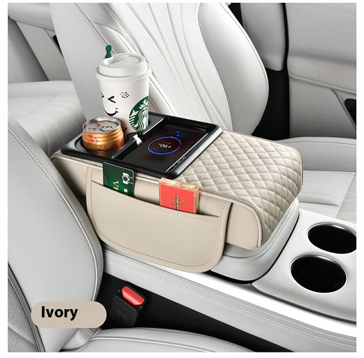 Caja Organizadora para Auto con Carga Inalámbrica Rápida y Soporte para Bebidas - Image 24