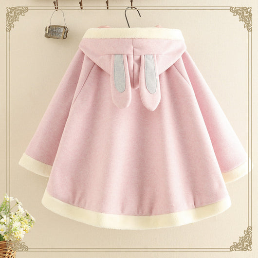 Abrigo Sudadera con Capucha y Orejas de Conejo Bordadas - Image 3