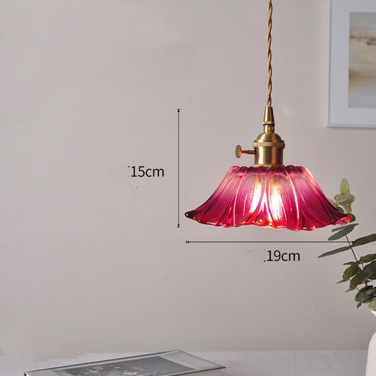Lámpara Colgante Retro de Cristal con Detalles en Latón - Estilo Nórdico - Image 4