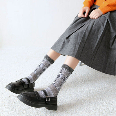 Calcetines Étnicos Retro con Estampado Floral para Mujer - Image 6