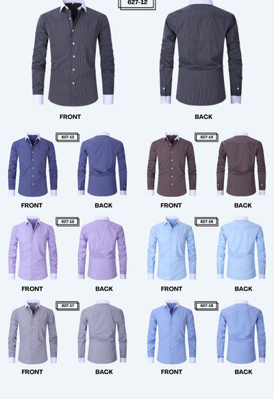 Camisa Rayada de Verano para Hombre Talla Grande - Image 31