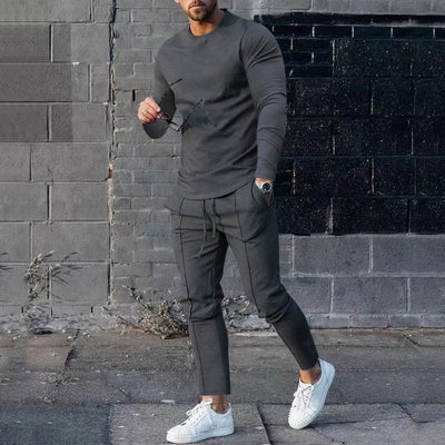 Conjunto Casual Hombre: Playera Manga Larga y Pantalón Liso - Image 8