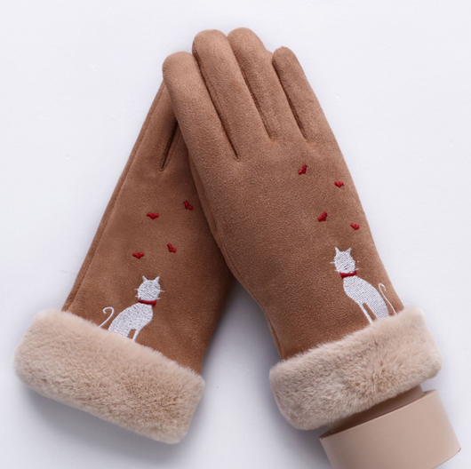 Guantes Térmicos de Cachemira para Mujer con Oso Adorable y Pantalla Táctil - Image 19