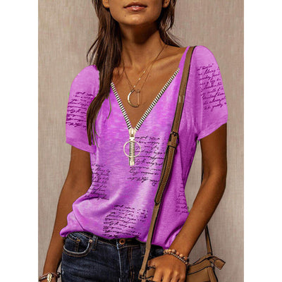 Blusa Casual para Mujer con Cuello en V y Estampado - Image 8