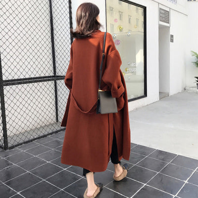 Abrigo de Lana Reversible Midi con Cintura Definida - Image 9