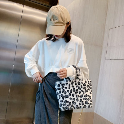Bolso Tote Leopardo con Cadena y Correa Crossbody - Image 59
