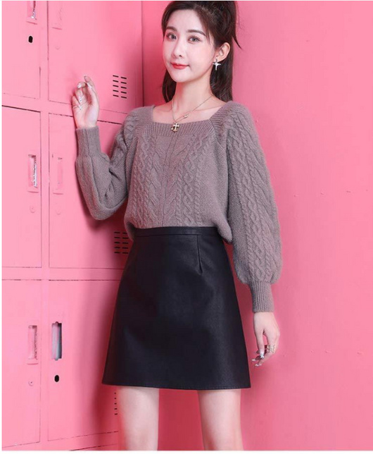 Falda de Cuero Negro Cintura Alta Efecto Reductor - Invierno - Image 3