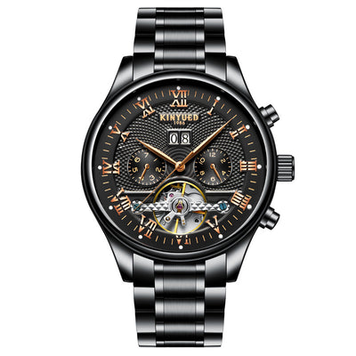 Reloj Mecánico Tourbillon Hueco KINYUED - Image 6